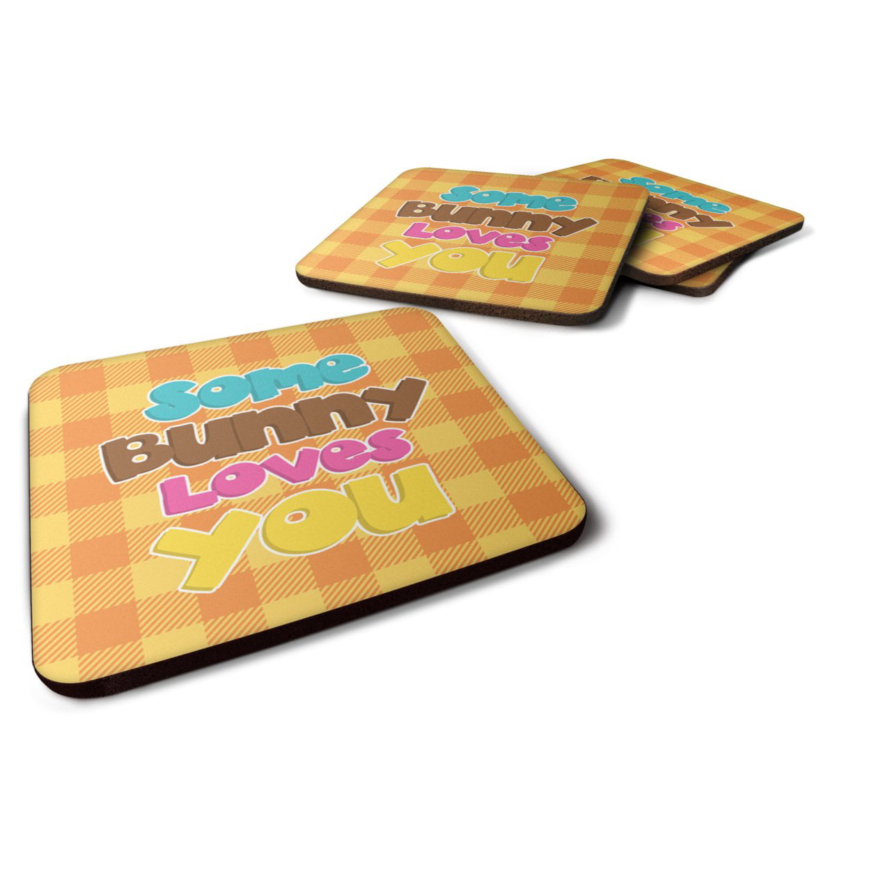 BB6902FC Easter Some Bunny Loves You Foam Coasters - Set of 4