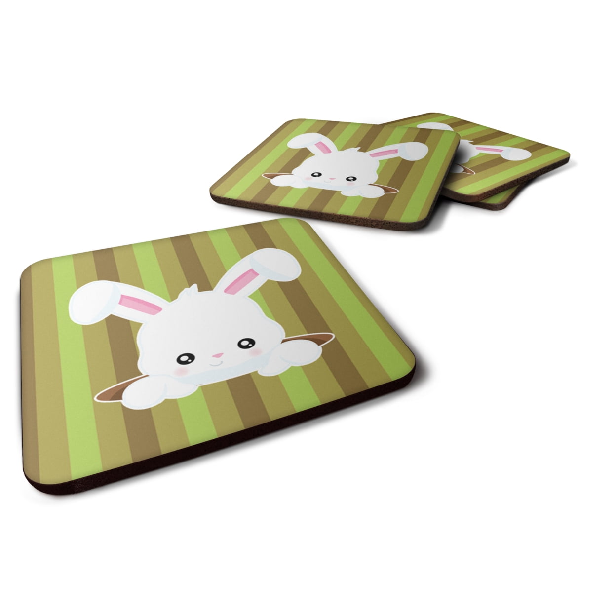 BB6904FC Easter Rabbit Hole Foam Coasters - Set of 4
