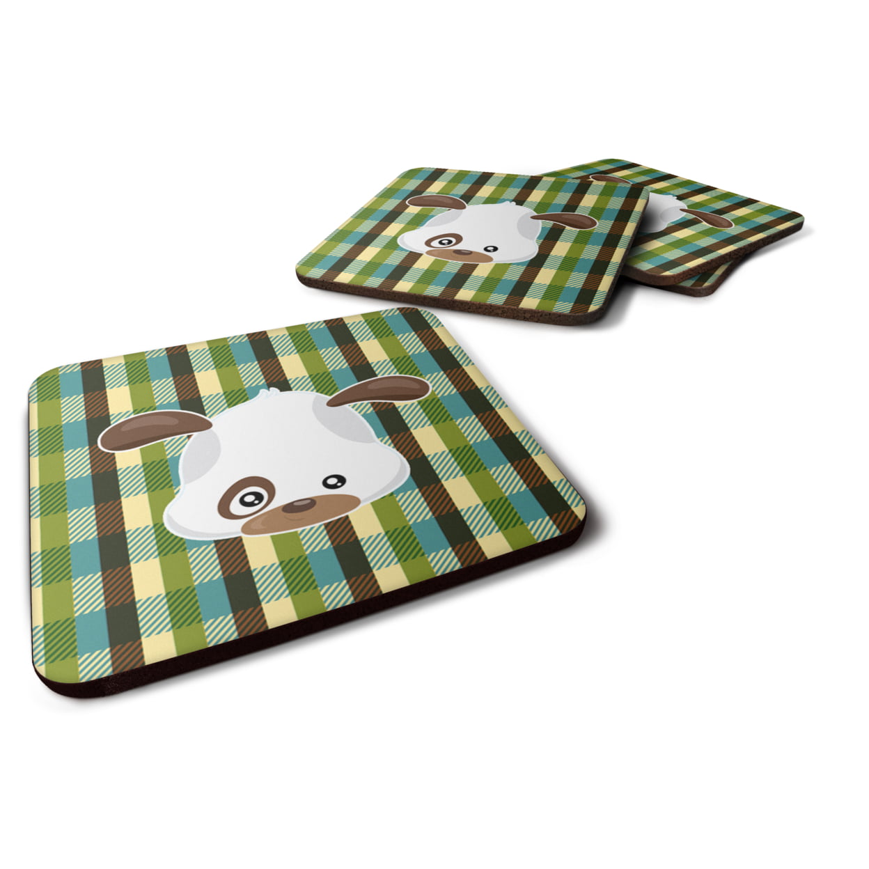 Dog Face Foam Coasters - Set of 4