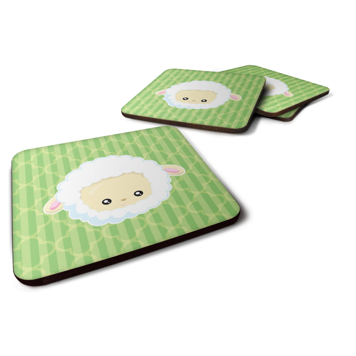 Sheep Lamb Face Foam Coasters - Set of 4