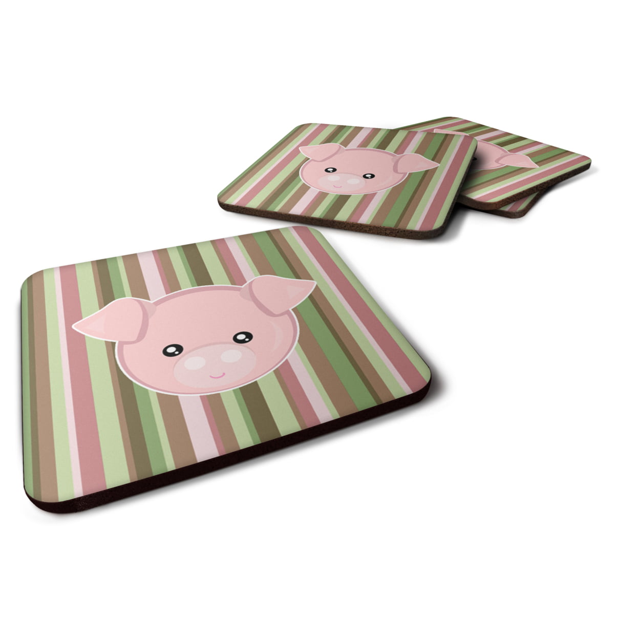 Pig Face Foam Coasters - Set of 4