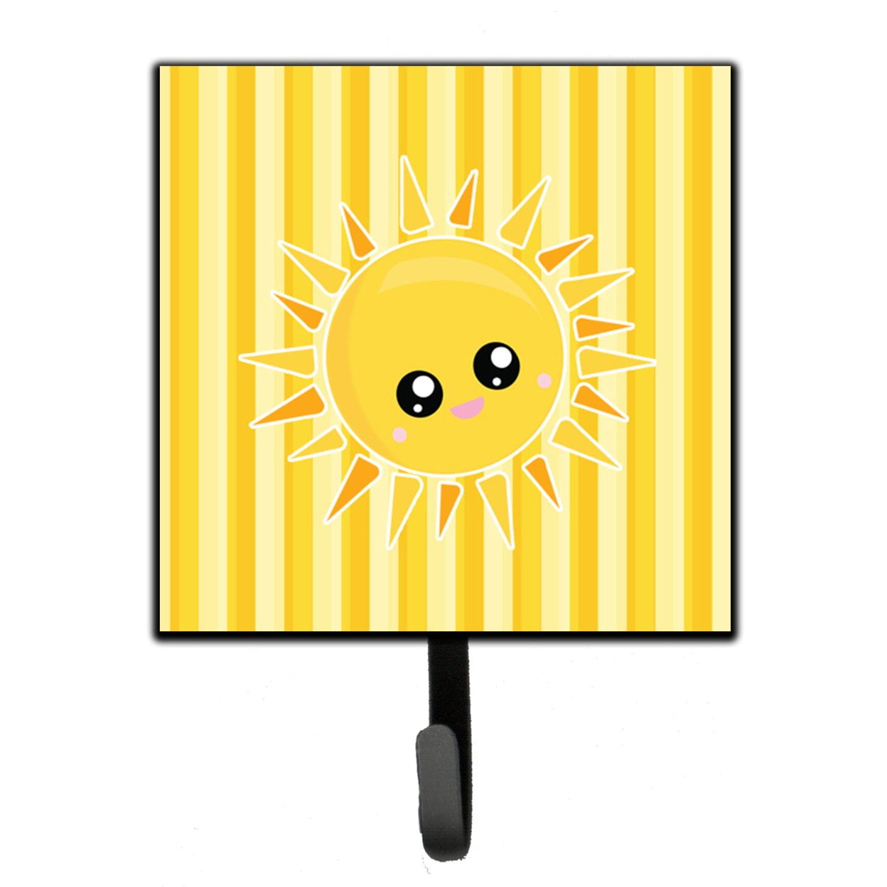 Sunshine Sun Face on Stripes Leash or Key Holder