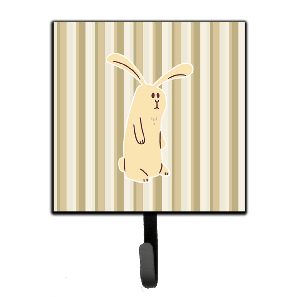 Rabbit on Stripes Leash or Key Holder