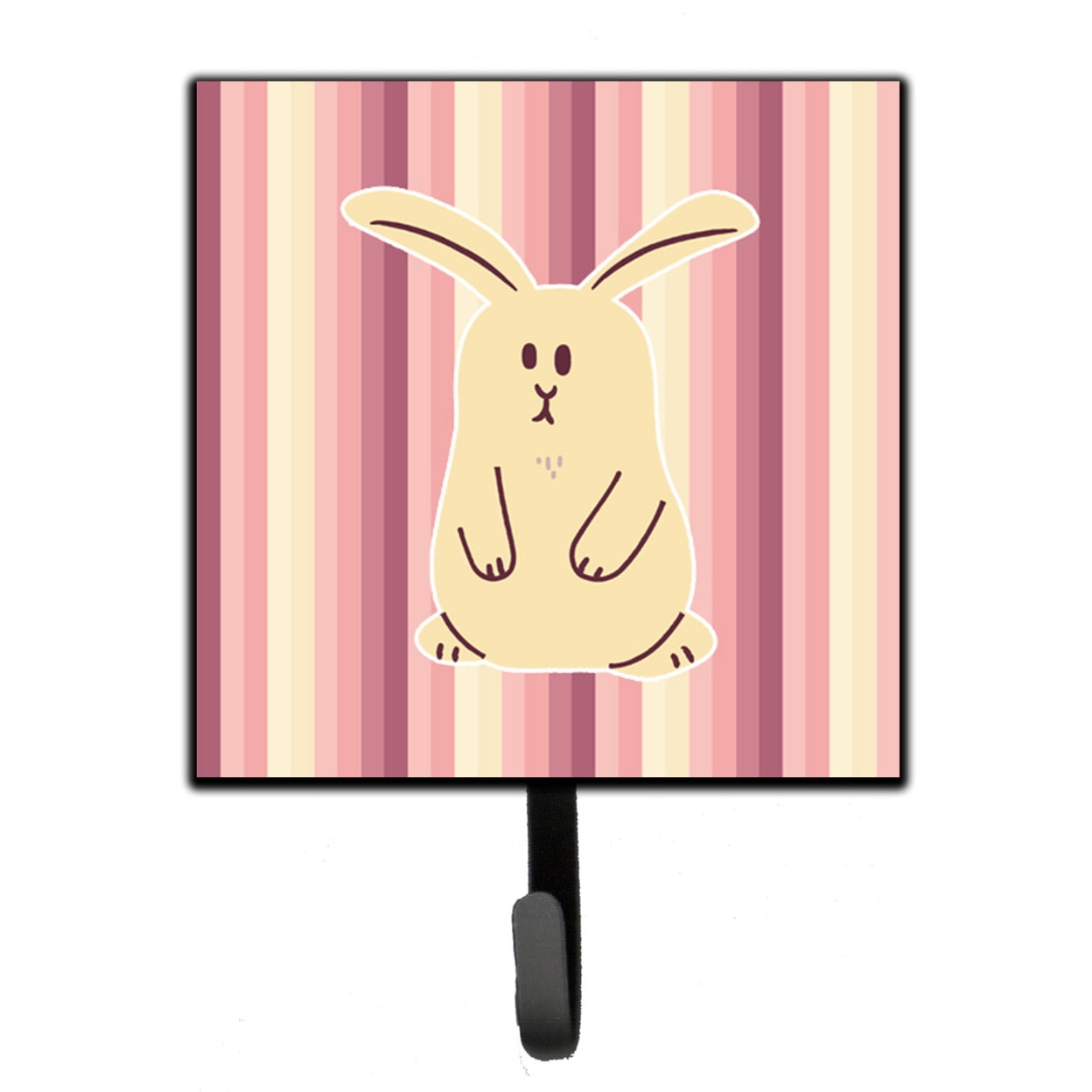 Rabbit on Stripes Leash or Key Holder