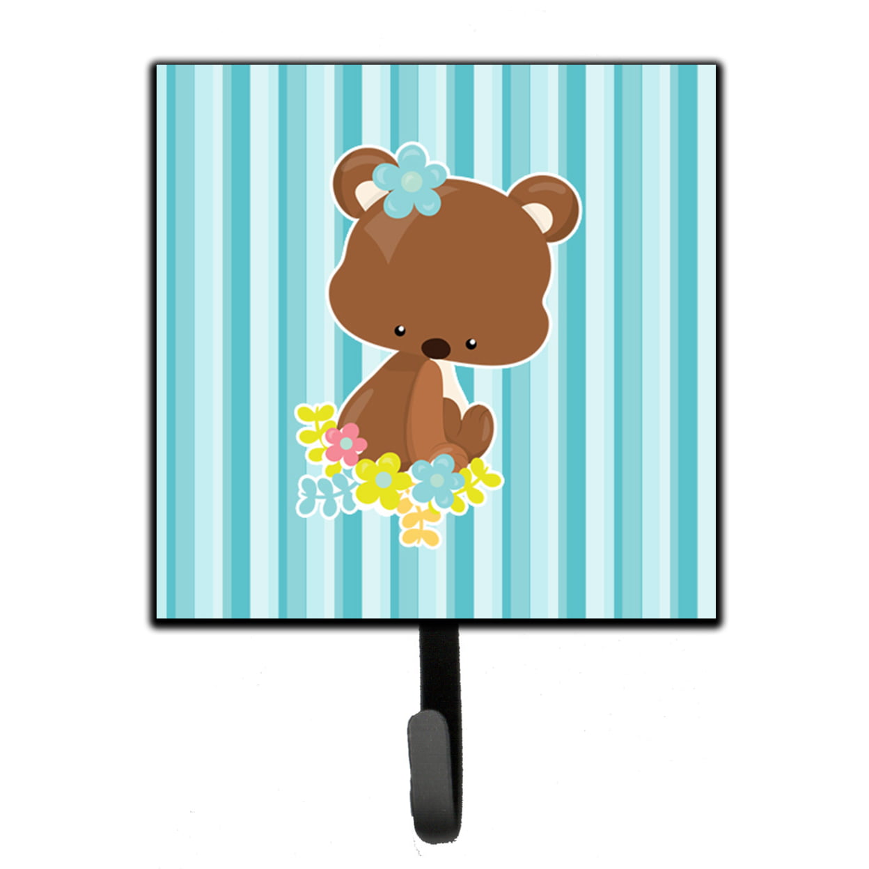 Bear With Flowers Leash or Key Holder