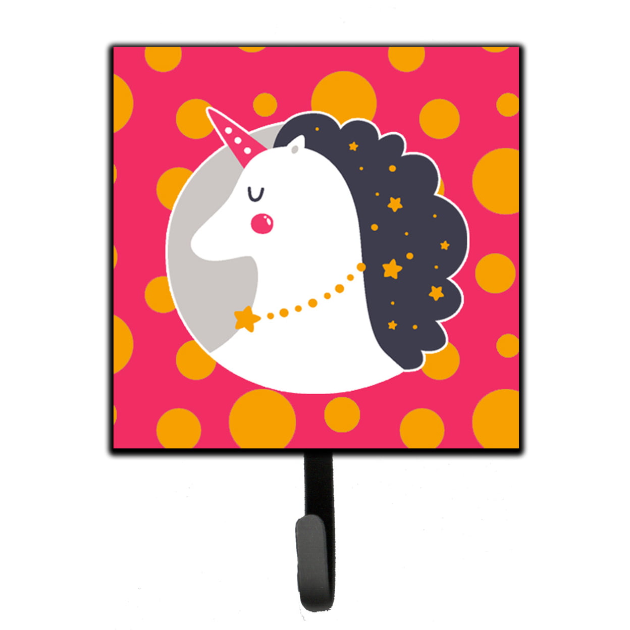 Unicorn Orange Polkadots Leash or Key Holder