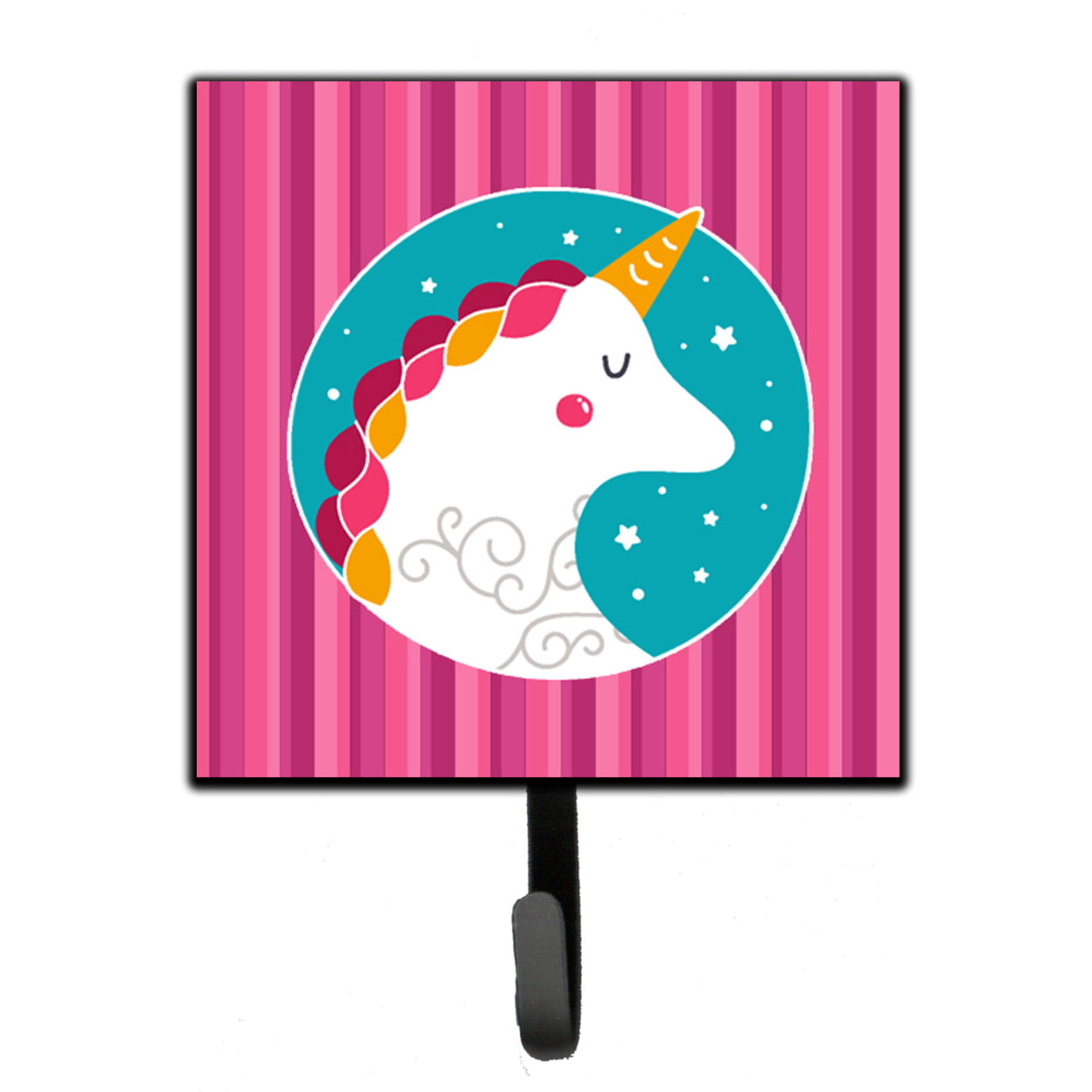 Unicorn Pink Stripes Leash or Key Holder