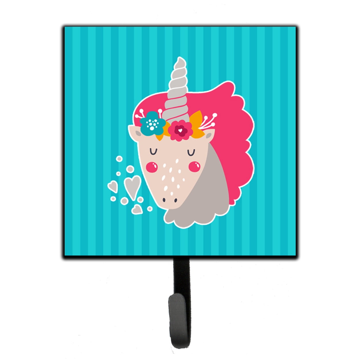 Unicorn Blue Stripes Leash or Key Holder