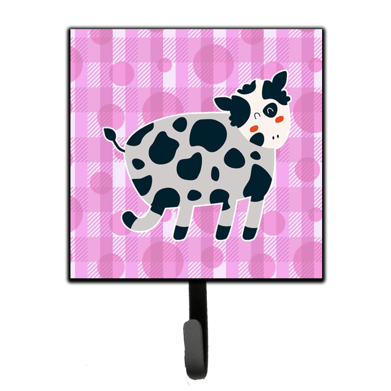 Cow on Pink Polkadots Leash or Key Holder