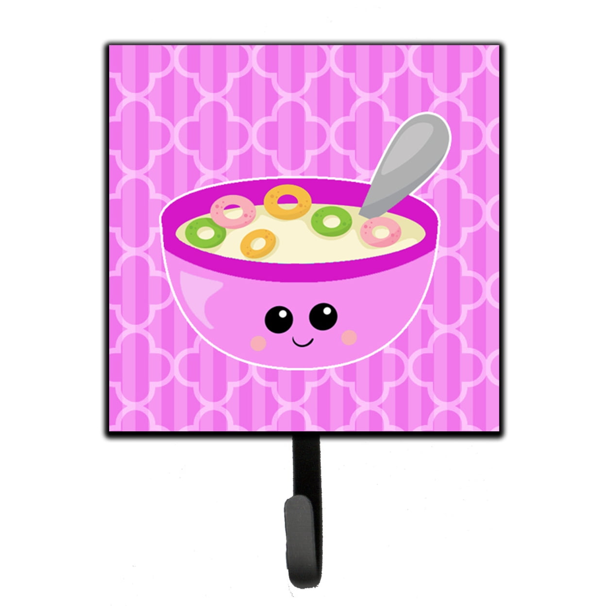 Pink Bowl of Cereal Leash or Key Holder