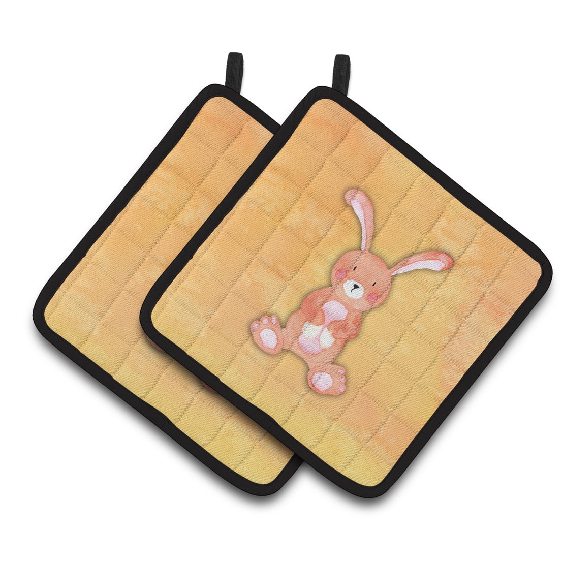 Rabbit Watercolor Pair of Pot Holders
