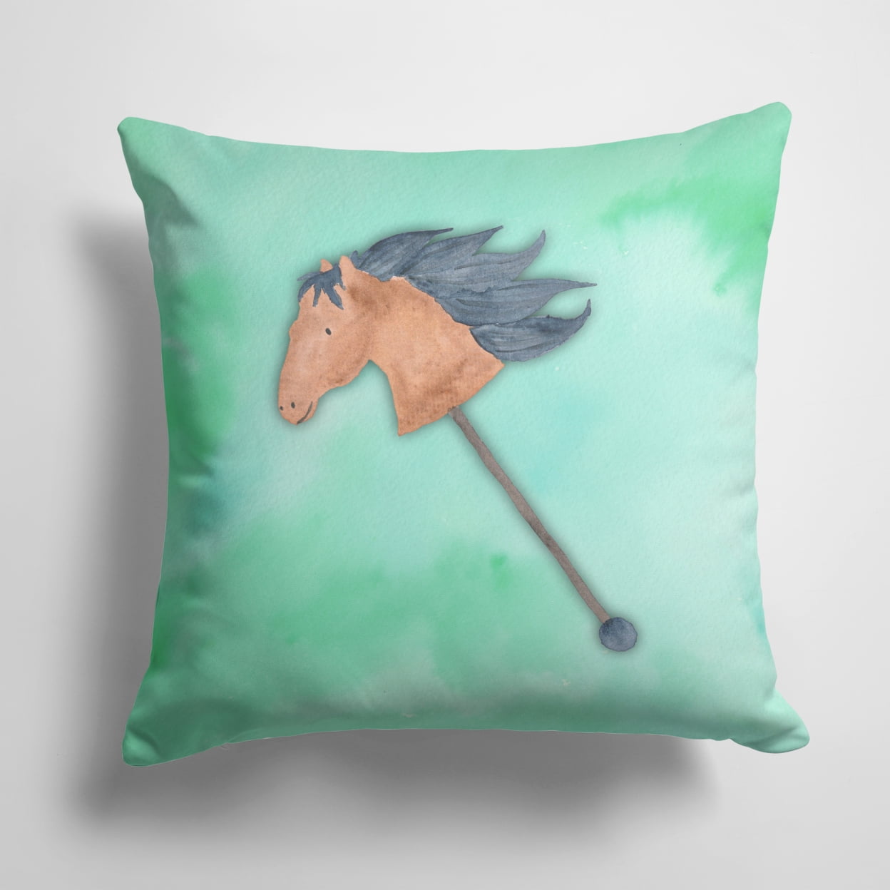 Stick Horse Watercolor Fabric Decorative Pillow