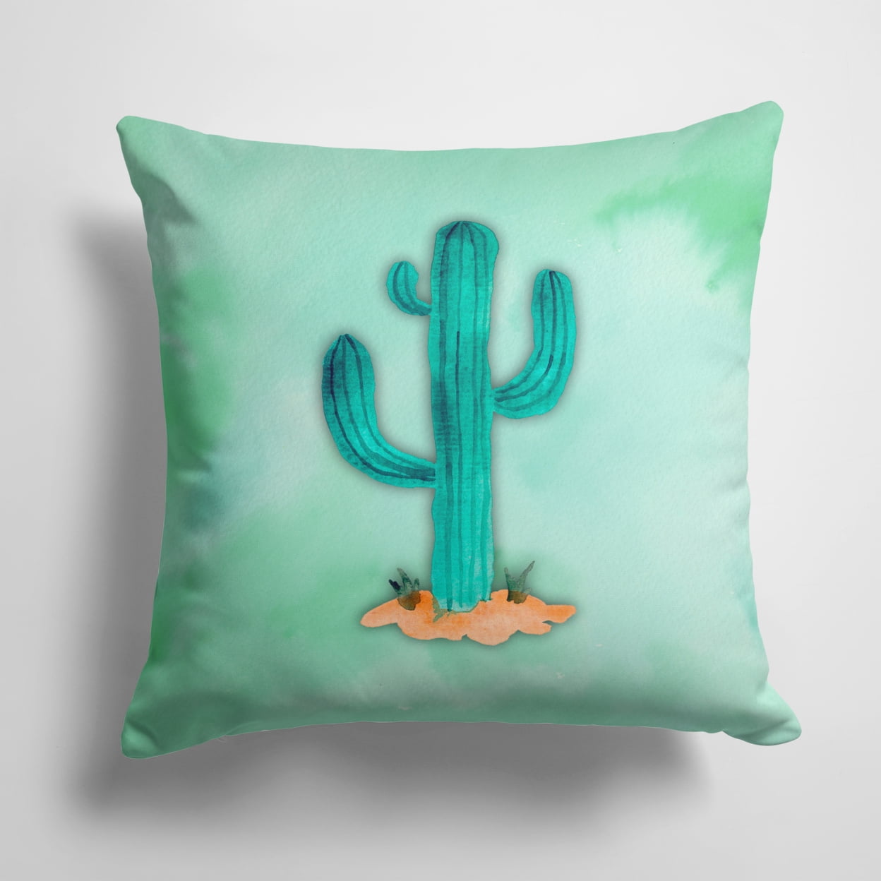 Western Cactus Watercolor Fabric Decorative Pillow