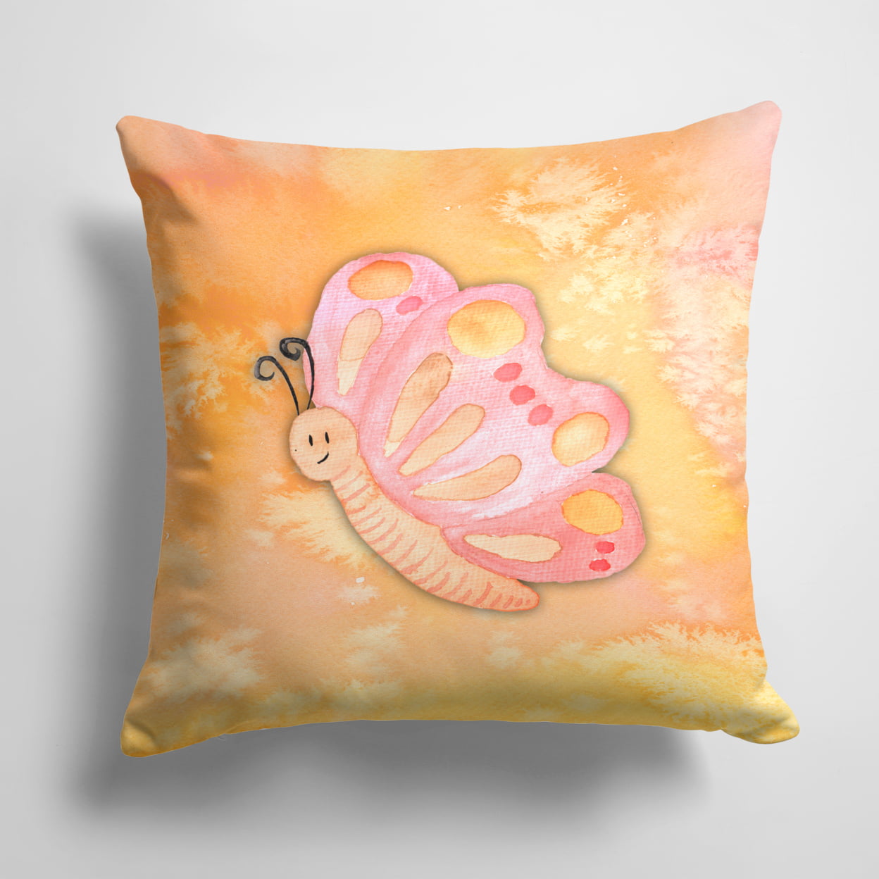 Picture of Carolines Treasures BB7384PW1414 Butterfly Watercolor Fabric Decorative Pillow