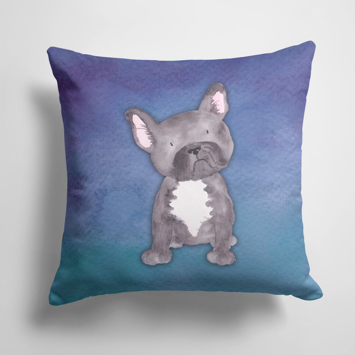 Picture of Carolines Treasures BB7395PW1414 French Bulldog Watercolor Fabric Decorative Pillow