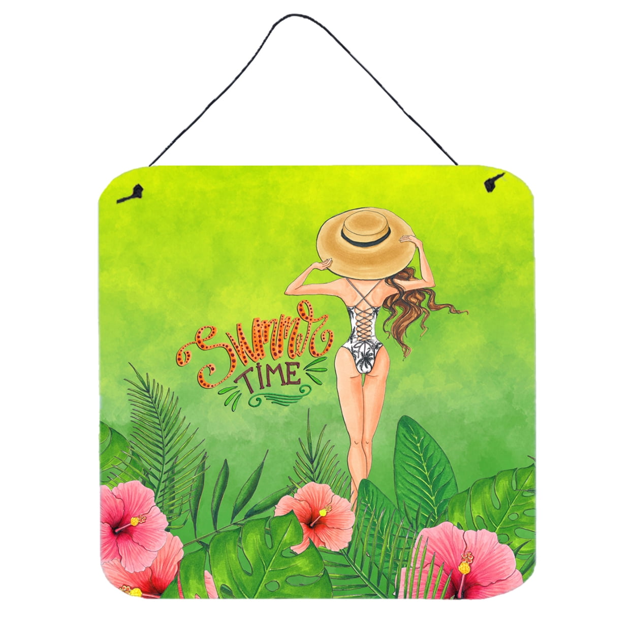 Summer Time Lady in Swimsuit Wall or Door Hanging Prints