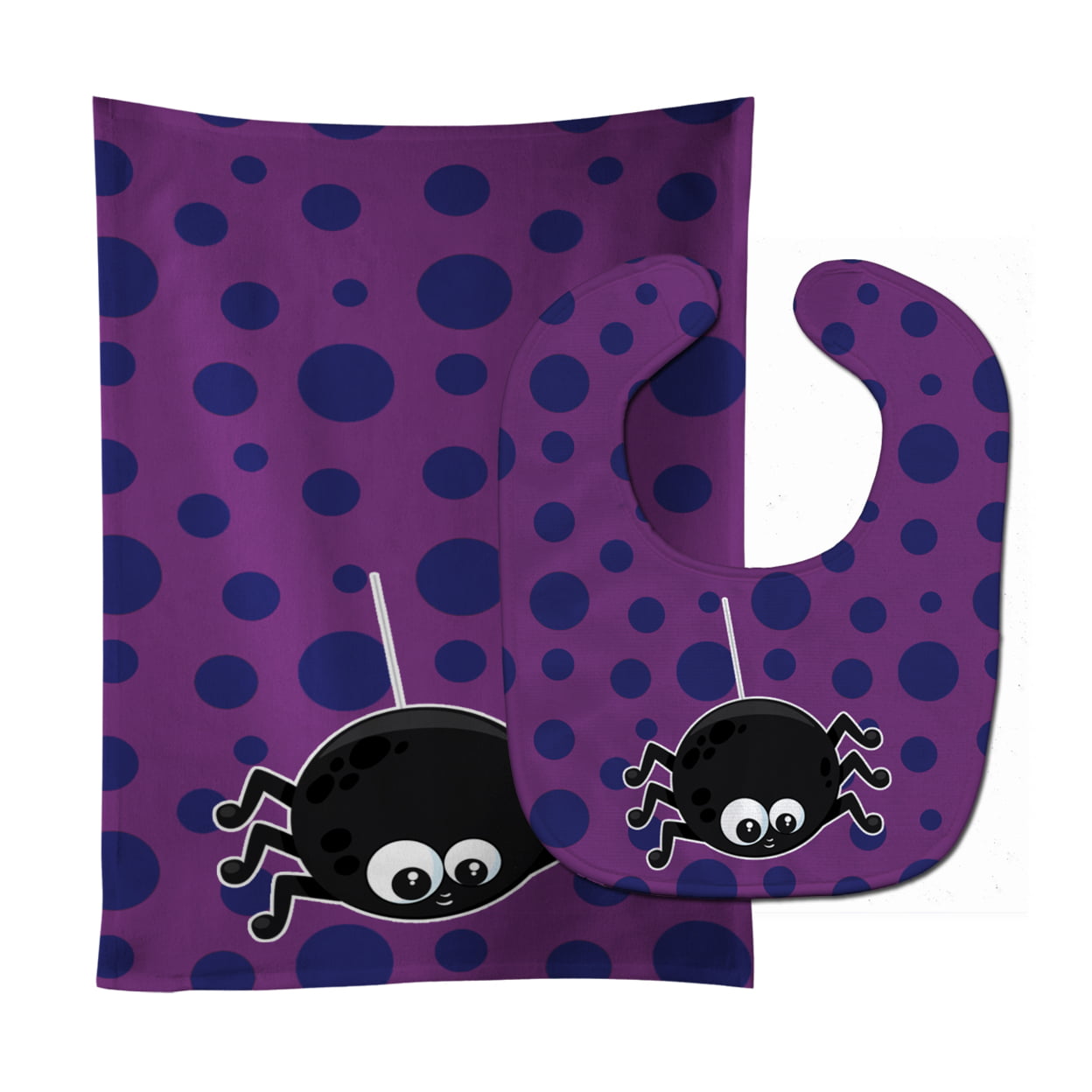 Halloween Spider Baby Bib & Burp Cloth