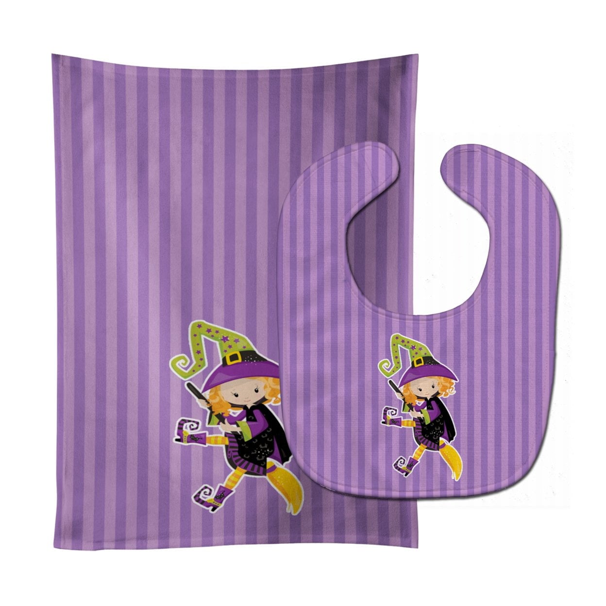 Halloween Witch Baby Bib & Burp Cloth