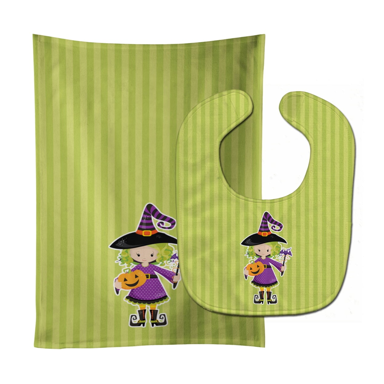 Halloween Witch No.2 Baby Bib & Burp Cloth