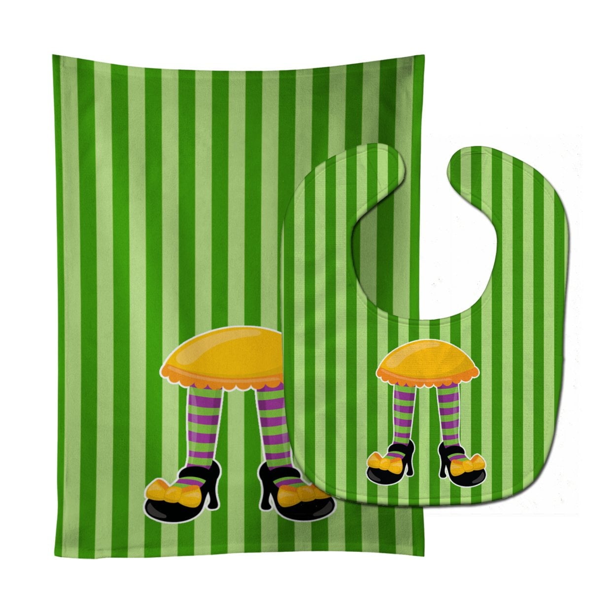 Halloween Witchs Feet Baby Bib & Burp Cloth