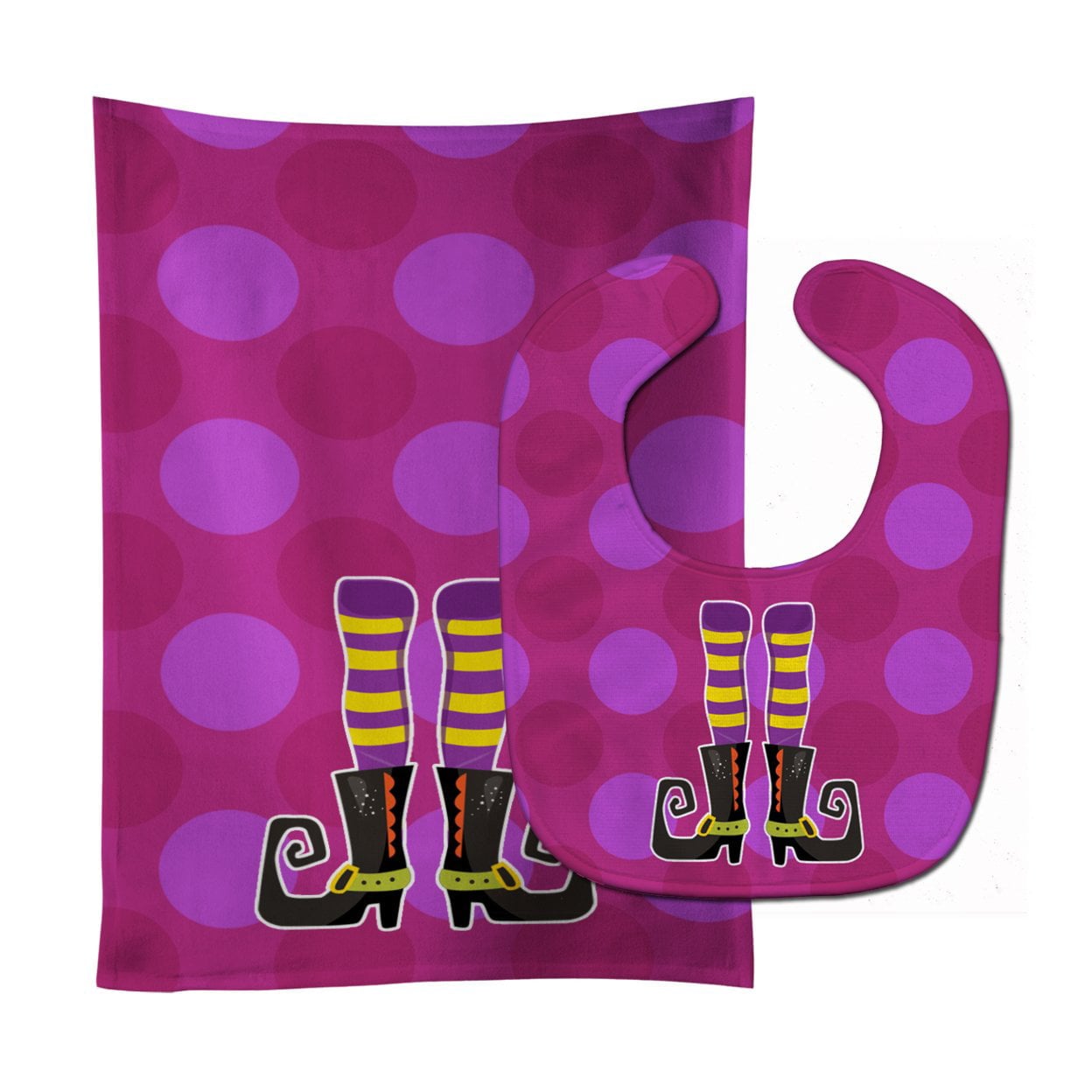 Halloween Witchs Legs Baby Bib & Burp Cloth