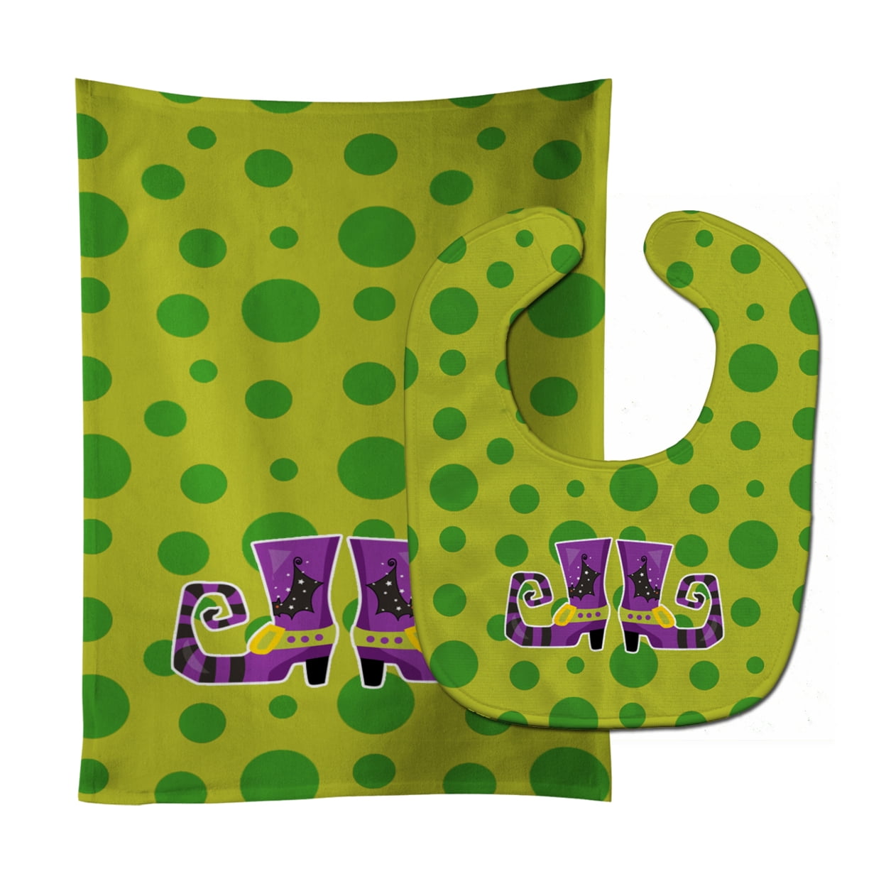 Halloween Witchs Shoes Baby Bib & Burp Cloth