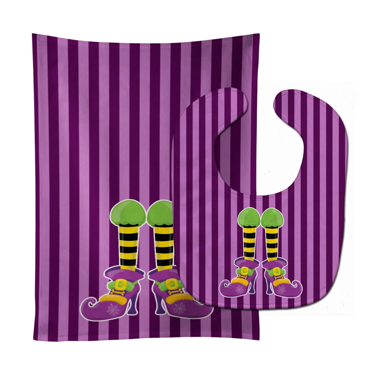 Halloween Witches Legs Baby Bib & Burp Cloth