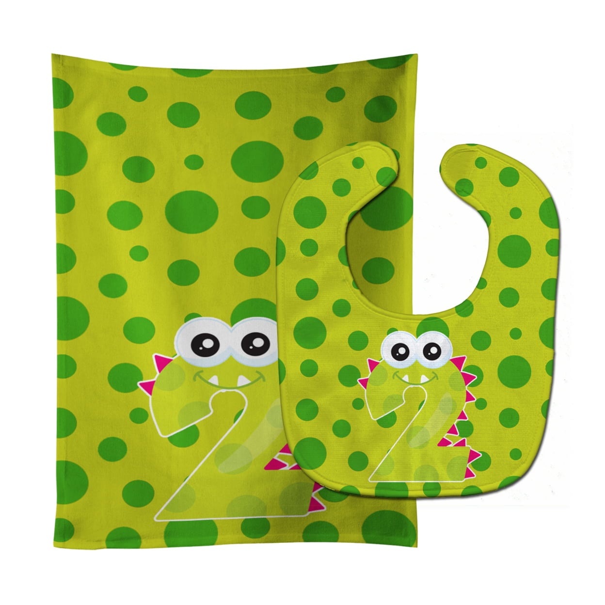 Monster Month 2 Baby Bib & Burp Cloth