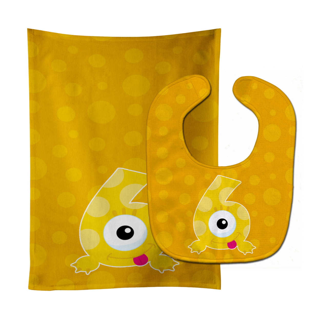 Monster Month 6 Baby Bib & Burp Cloth
