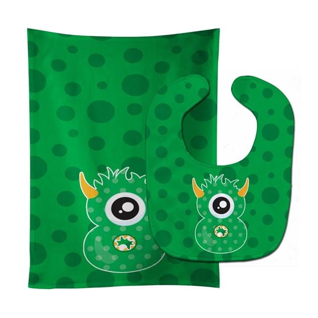 Monster Month 8 Baby Bib & Burp Cloth