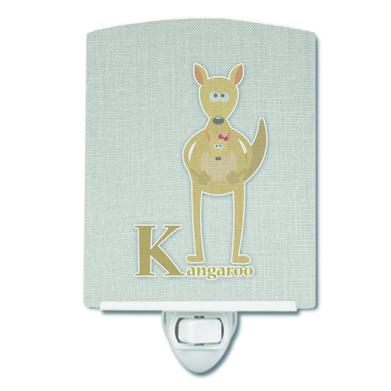 Alphabet K for Kangaroo Ceramic Night Light