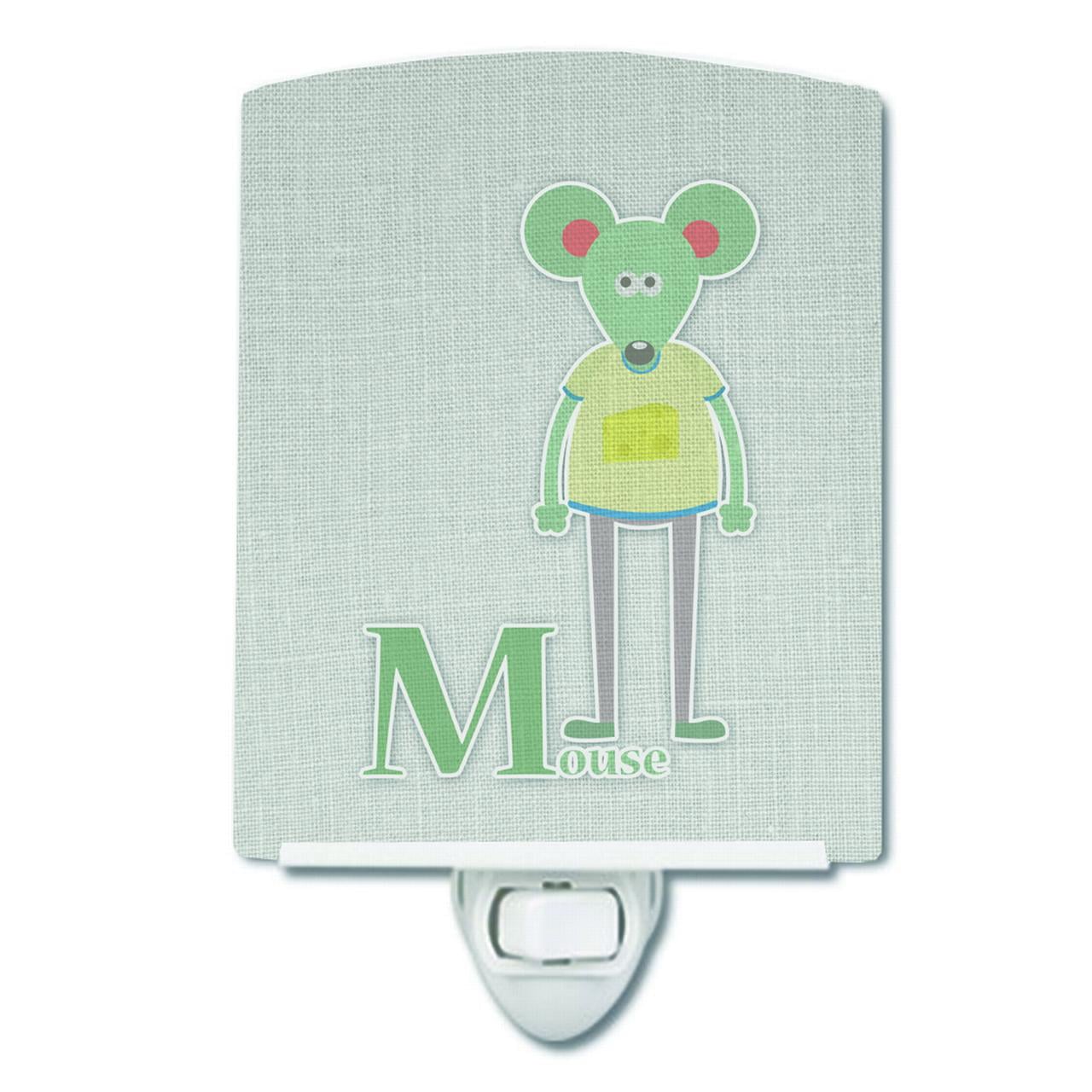 Alphabet M for Mouse Ceramic Night Light