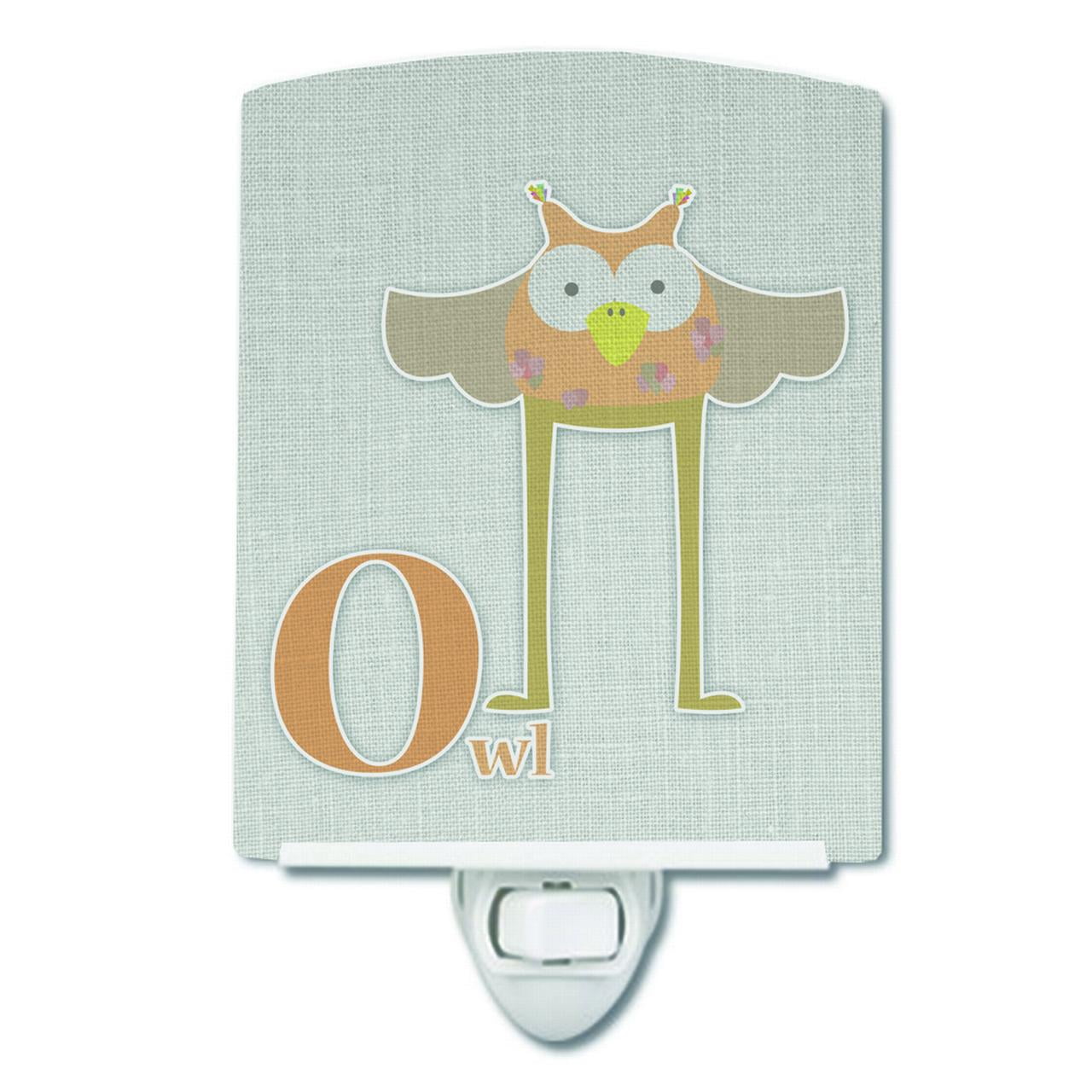 Alphabet O for Owl Ceramic Night Light