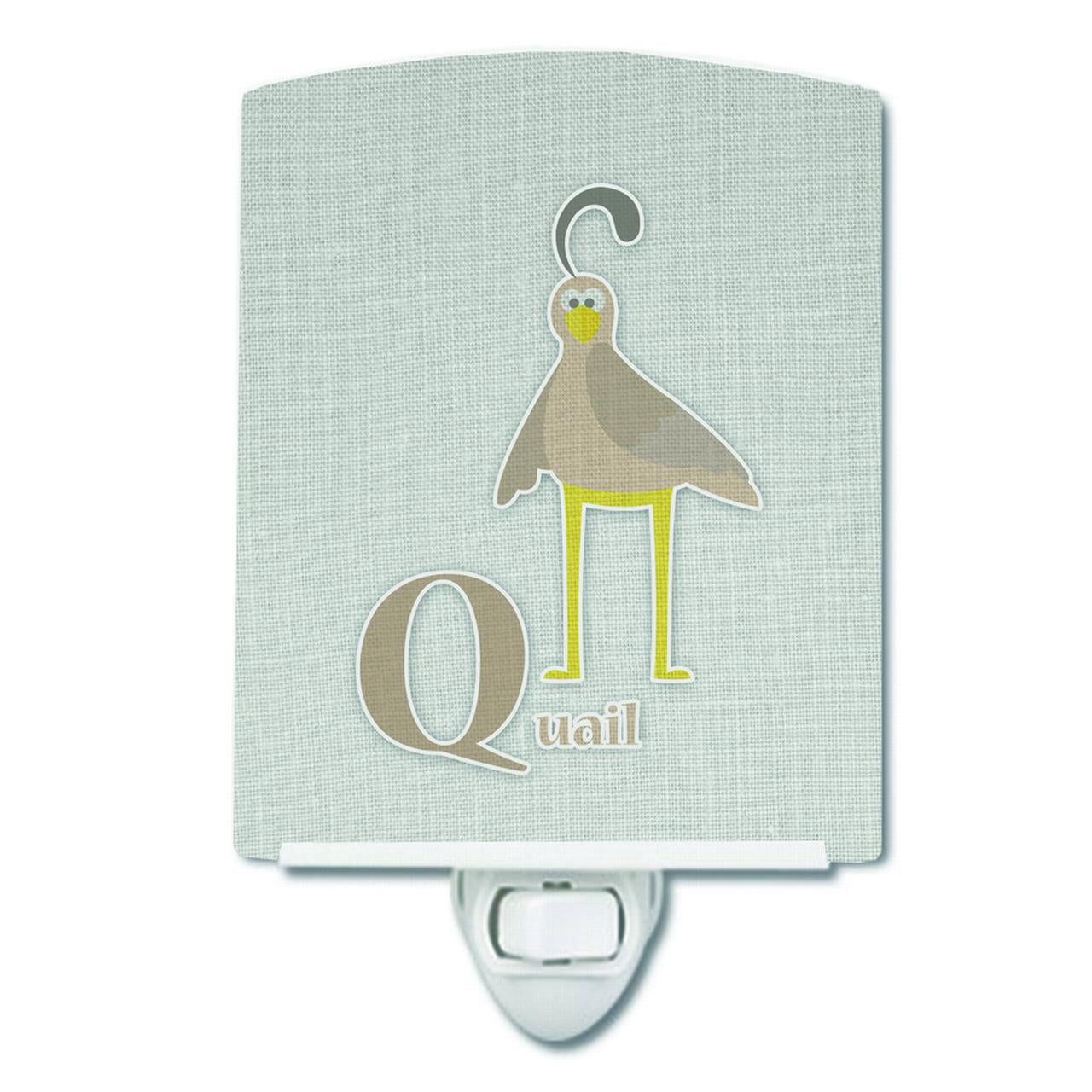 Alphabet Q for Quail Ceramic Night Light