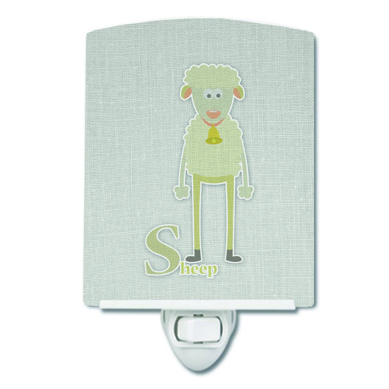 Alphabet S for Sheep Ceramic Night Light