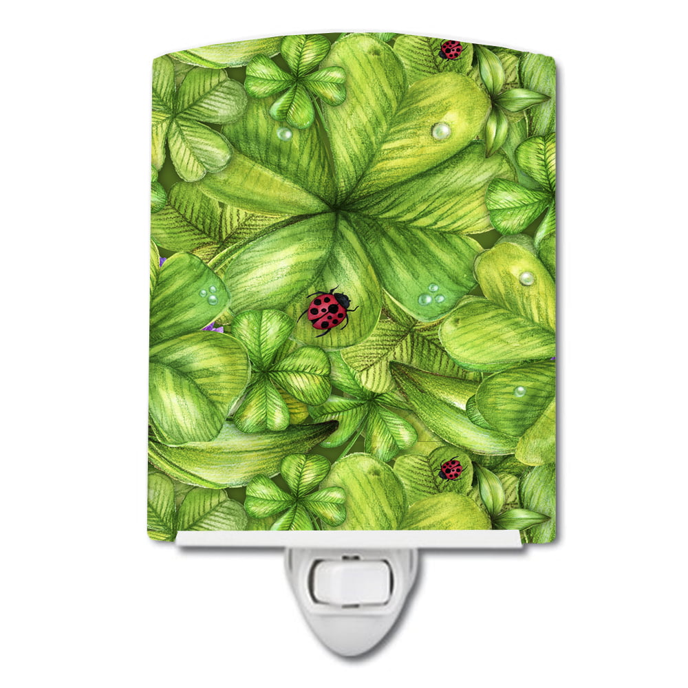 BB5762CNL Shamrocks & Lady bugs Ceramic Night Light