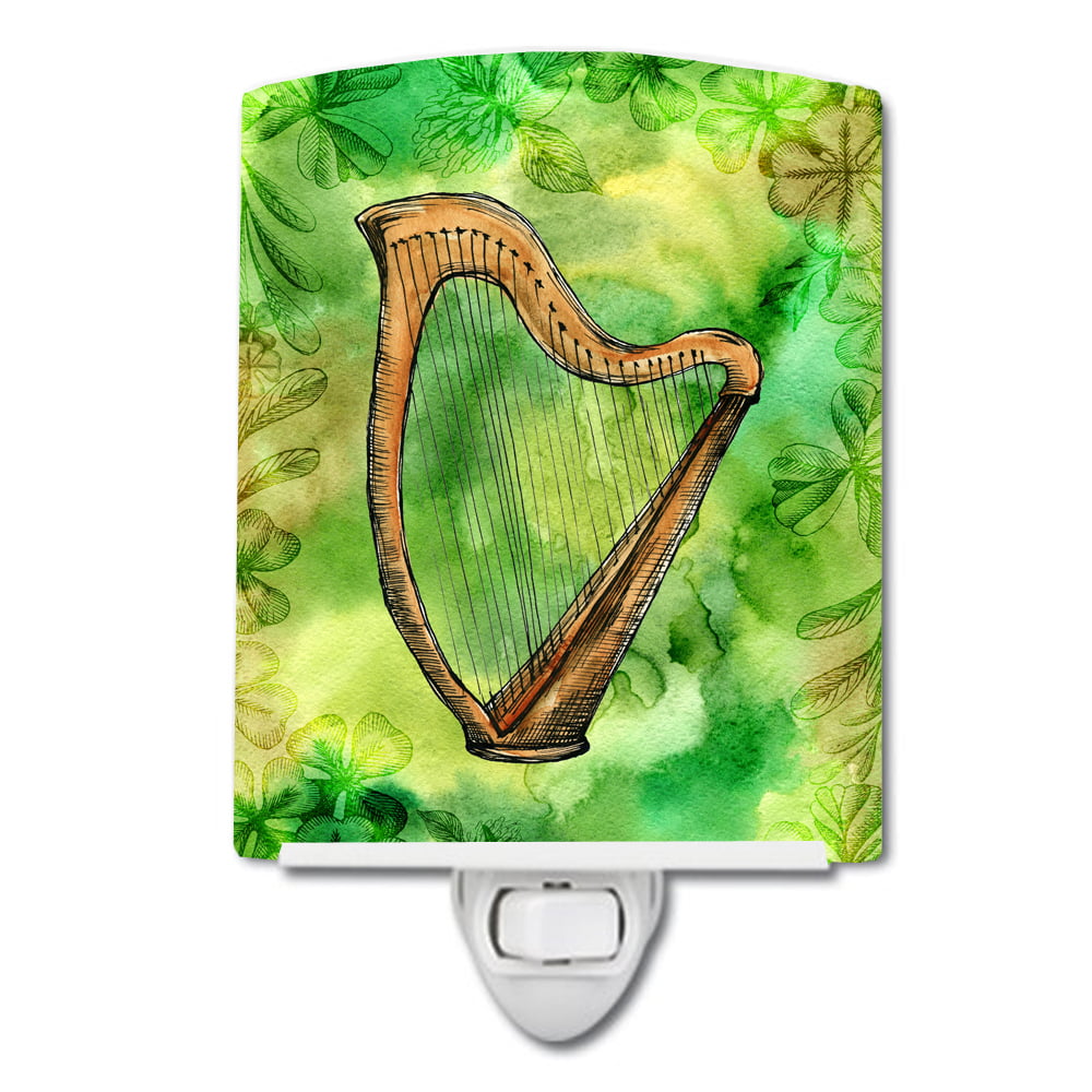BB5763CNL Irish Harp Ceramic Night Light