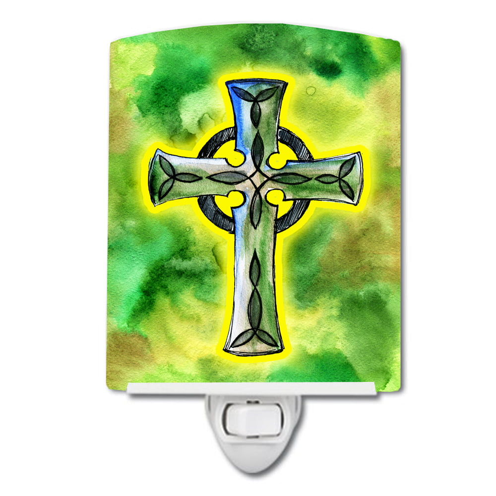BB5764CNL Irish Celtic Cross Ceramic Night Light