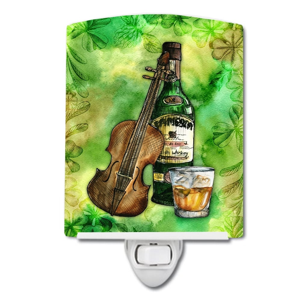 Irish Whiskey & Music Ceramic Night Light