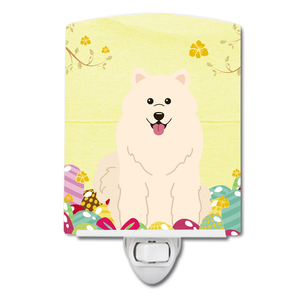 Easter Eggs Samoyed Ceramic Night Light