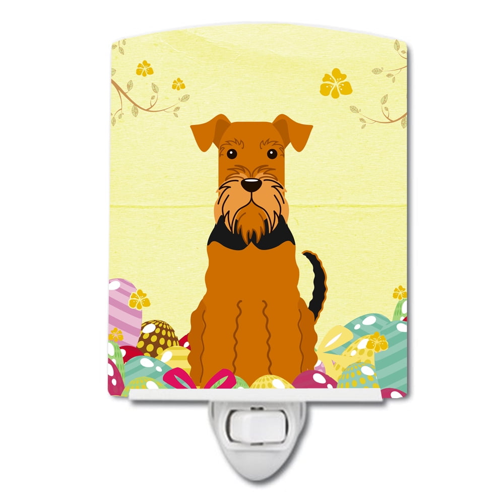 BB6041CNL Easter Eggs Airedale Ceramic Night Light