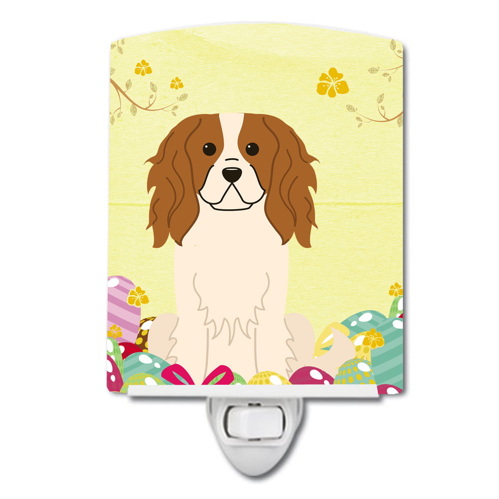 BB6058CNL Easter Eggs Cavalier Spaniel Ceramic Night Light