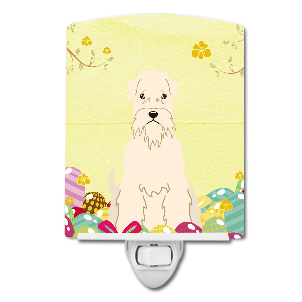 BB6061CNL Easter Eggs Soft Coated Wheaten Terrier Ceramic Night Light