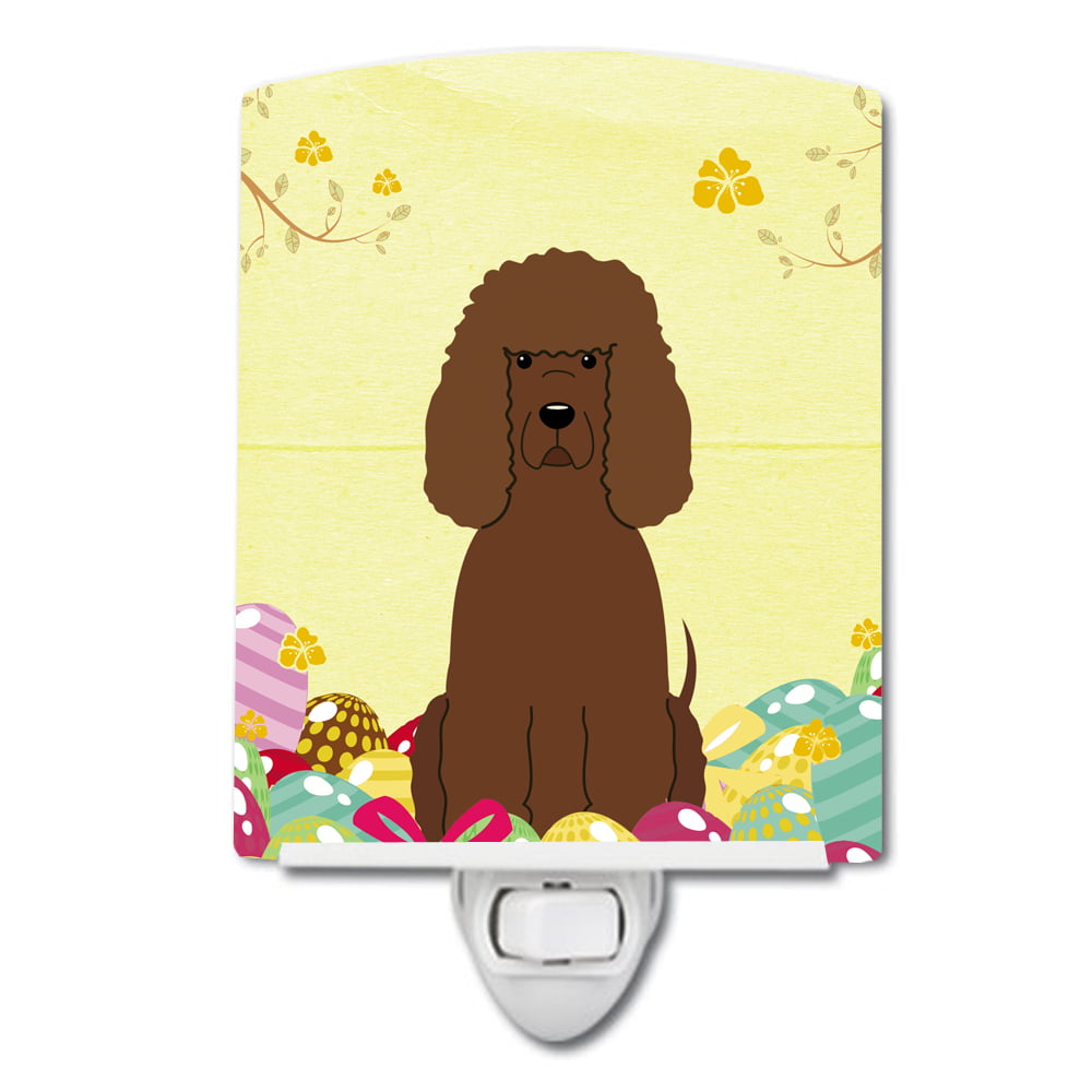 BB6063CNL Easter Eggs Irish Water Spaniel Ceramic Night Light