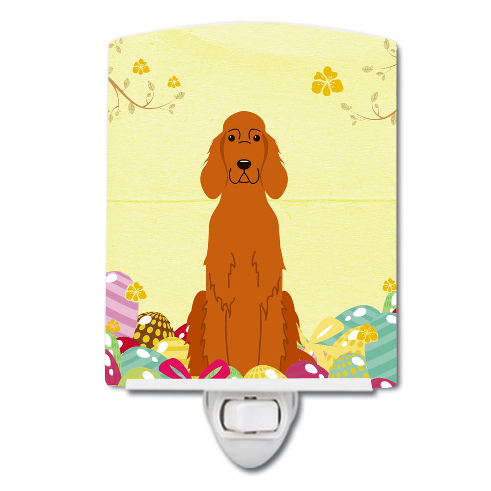 BB6064CNL Easter Eggs Irish Setter Ceramic Night Light