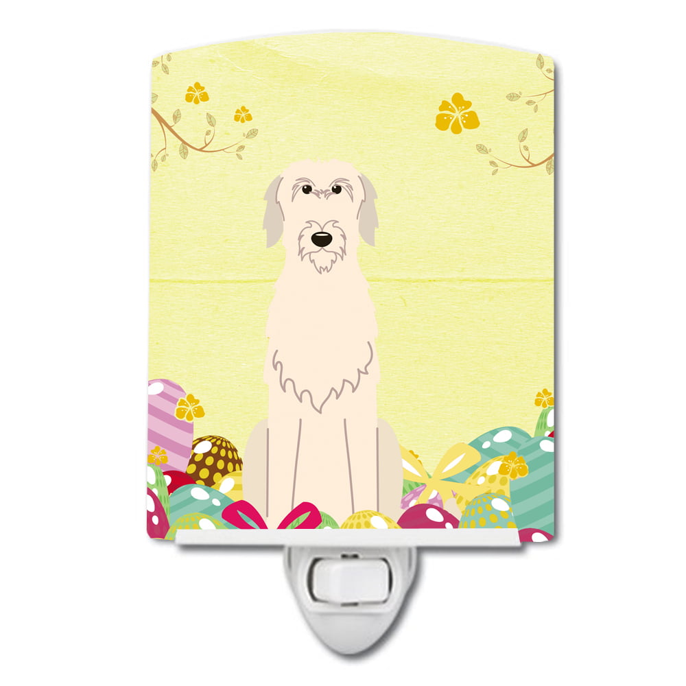 BB6065CNL Easter Eggs Irish Wolfhound Ceramic Night Light
