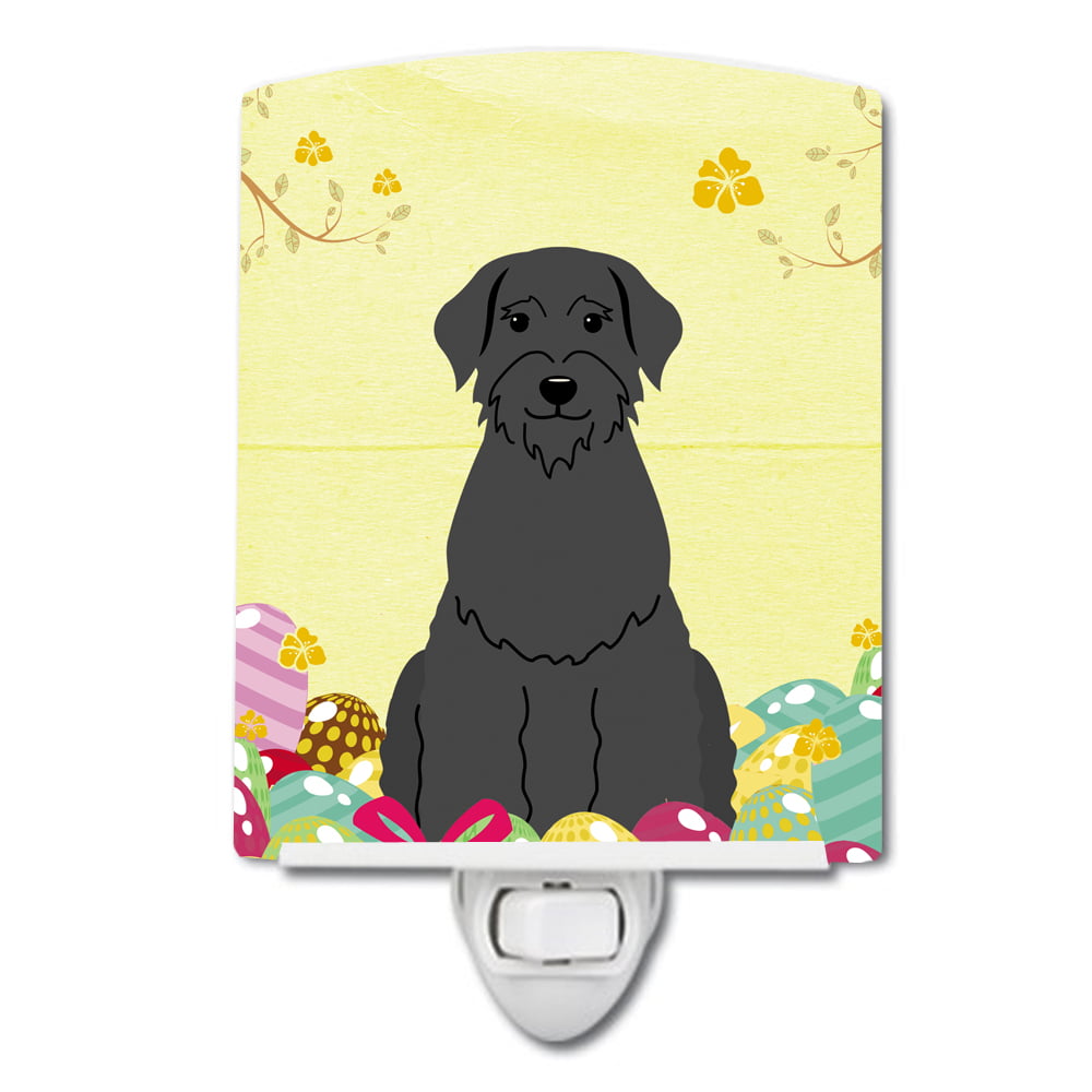 BB6066CNL Easter Eggs Giant Schnauzer Ceramic Night Light