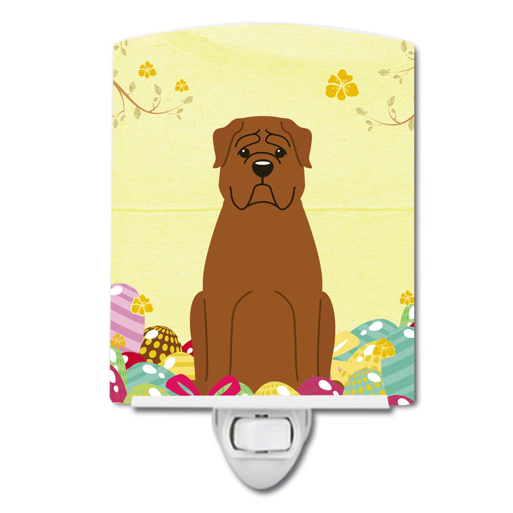 BB6073CNL Easter Eggs Dogue de Bourdeaux Ceramic Night Light