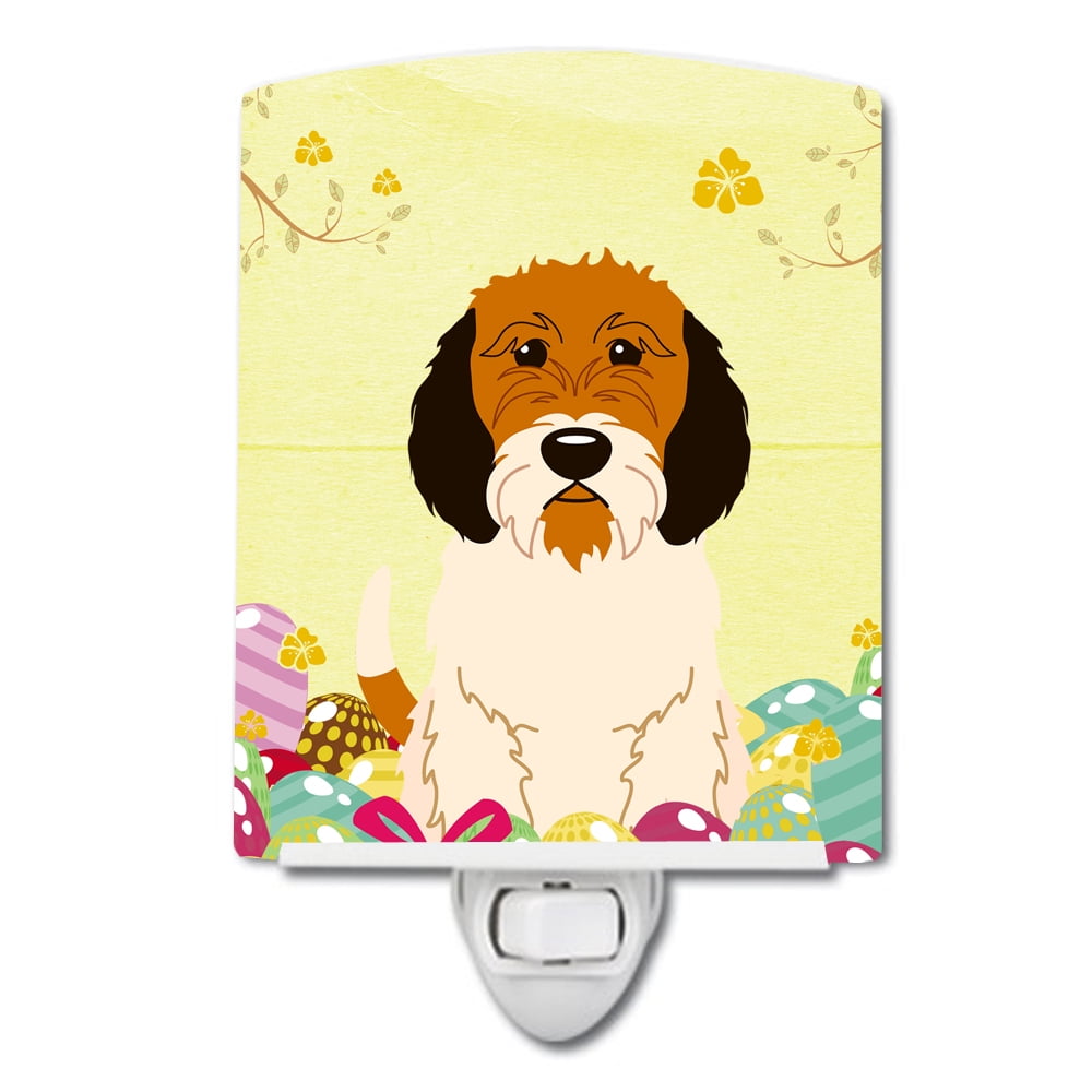 BB6079CNL Easter Eggs Petit Basset Griffon Veenden Ceramic Night Light