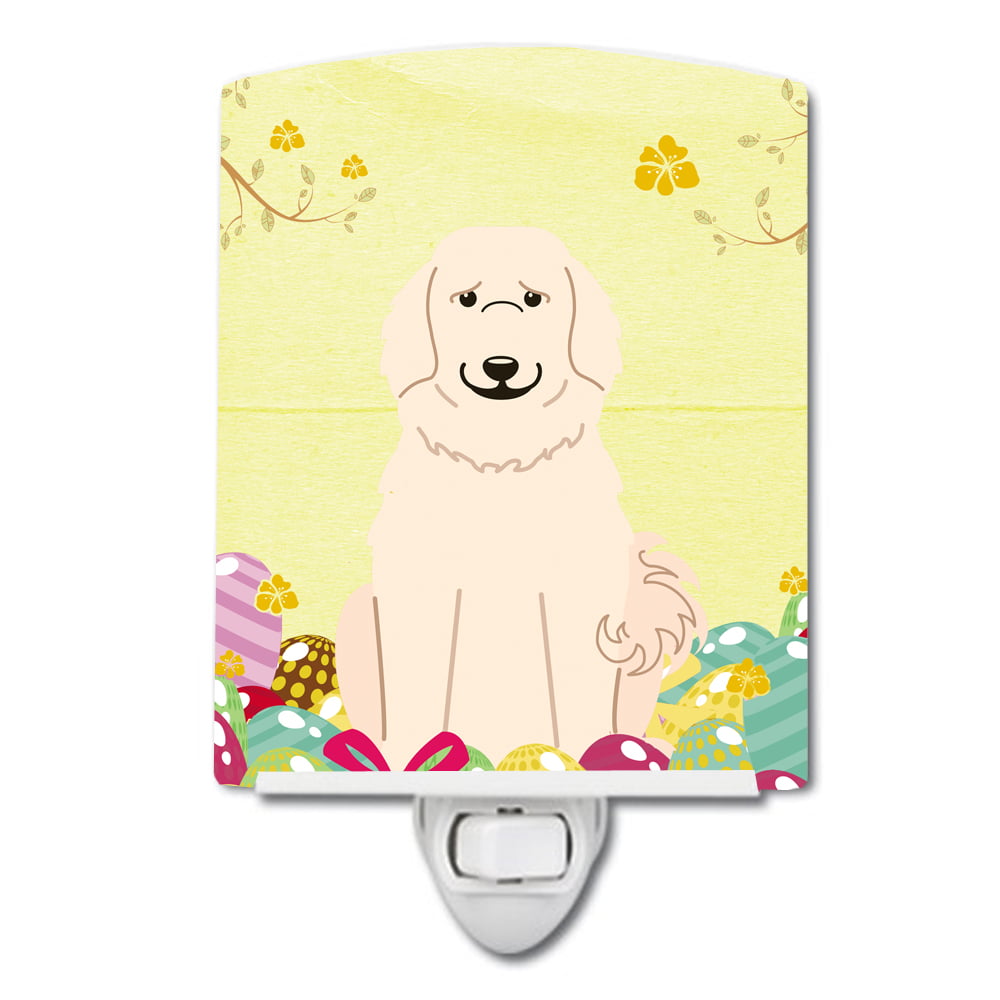 BB6083CNL Easter Eggs Great Pyrenese Ceramic Night Light